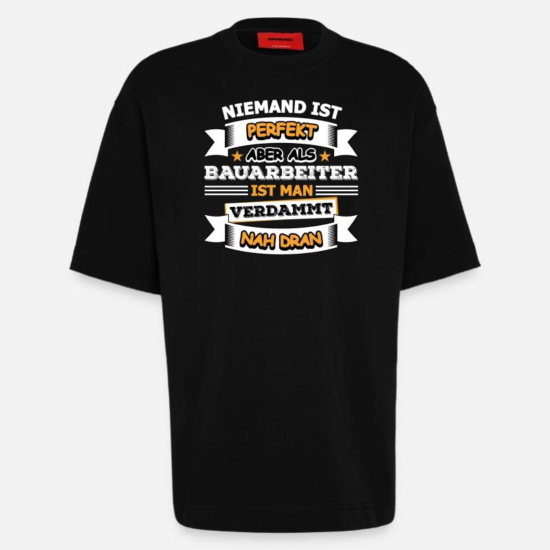 Bauarbeiter - Heavyweight T-Shirt - made by SPREAD  - SOLID BLACK