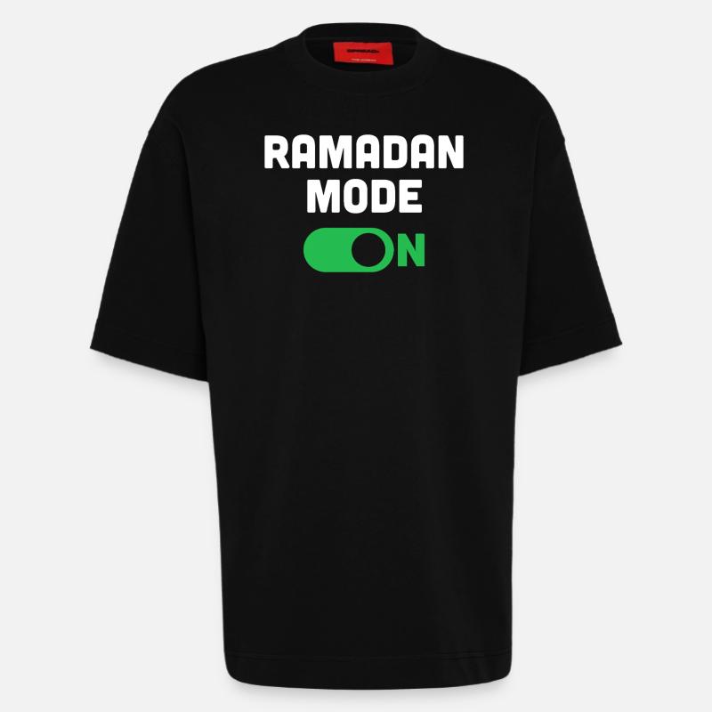 Mode Ramadan activé - T-shirt bio épais oversize fabriqué en UE - SOLID BLACK