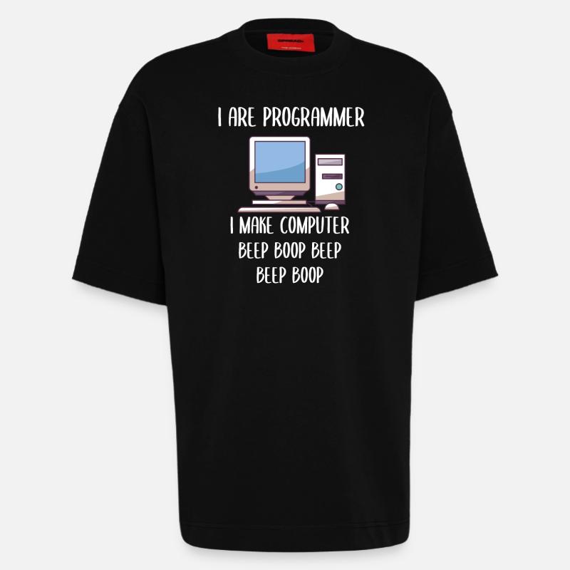 I Are Programmer Programming - Heavyweight T-Shirt - made by SPREAD  - SOLID BLACK