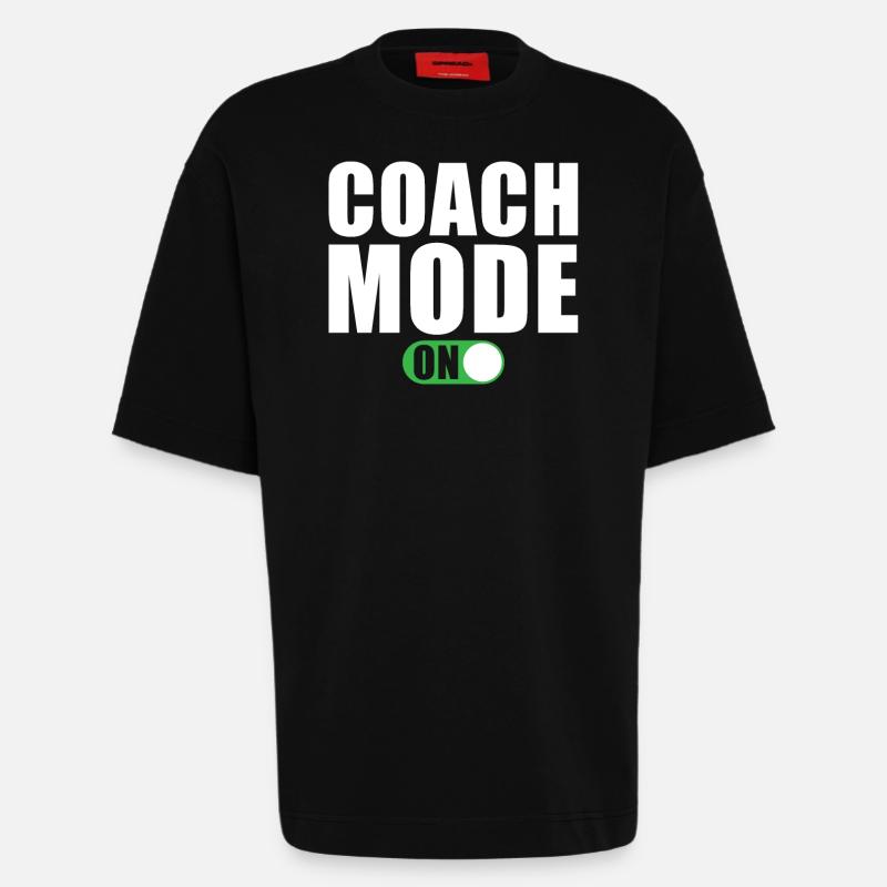 Trainer Mode A Coach - Heavyweight T-Shirt - made by SPREAD - SOLID BLACK