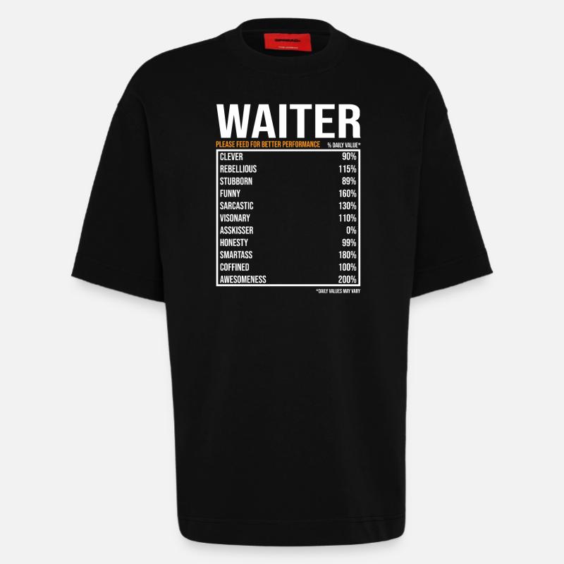 Kellner Spruch Kellner Geschenk - Heavyweight T-Shirt - made by SPREAD  - SOLID BLACK