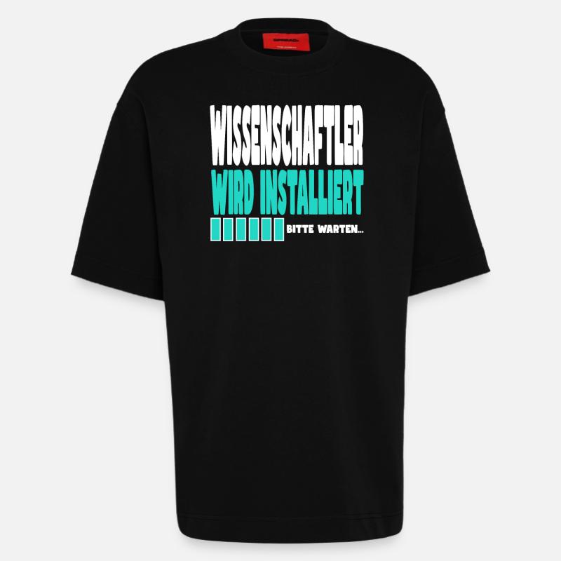 Wissenschaftler wird installiert - Heavyweight T-Shirt - made by SPREAD  - SOLID BLACK