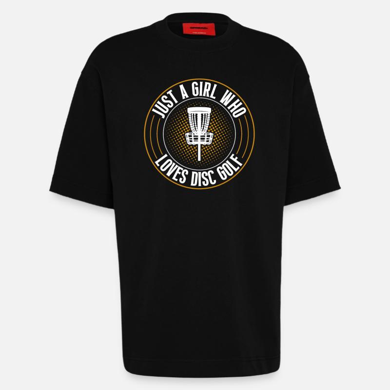 Discgolf Disc Golf - T-shirt bio épais oversize fabriqué en UE - SOLID BLACK