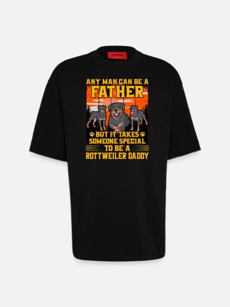 Rottweiler Daddy - Heavyweight T-Shirt - made by SPREAD - SOLID BLACK