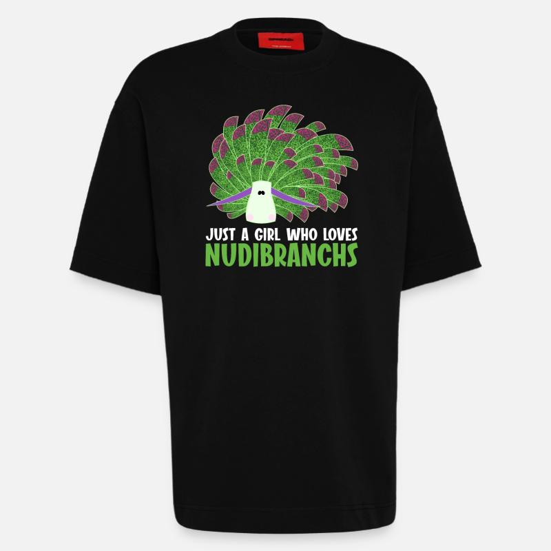 Nudibranches nudibranches - T-shirt bio épais oversize fabriqué en UE - SOLID BLACK