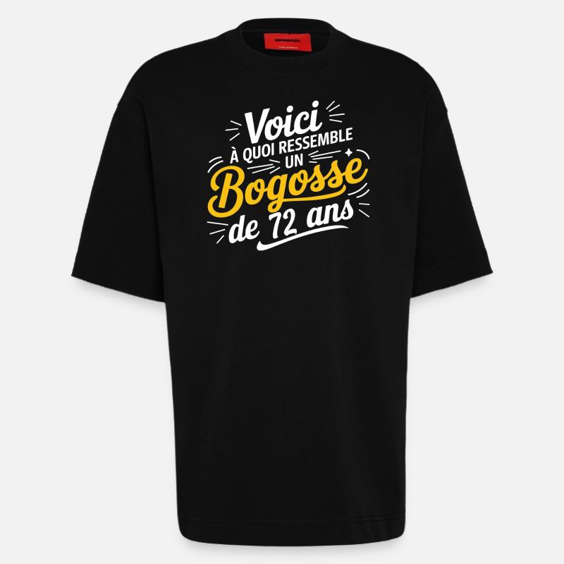 Der 72-jährige Bogosse - Heavyweight T-Shirt - made by SPREAD - SOLID BLACK