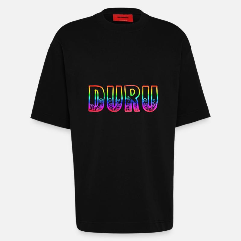 Duru RS Rainbow - Heavyweight T-Shirt - made by SPREAD - SOLID BLACK
