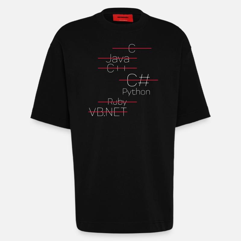 PYTHON CODING / PROGRAMMIERSPRACHE - Heavyweight T-Shirt - made by SPREAD  - SOLID BLACK