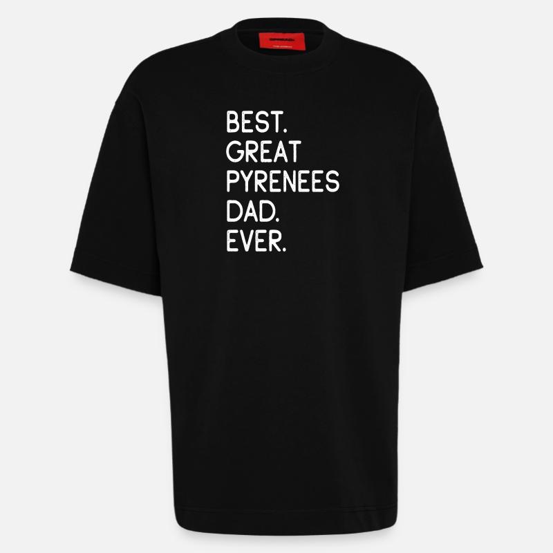 Grand Bouvier des Pyrénées - T-shirt bio épais oversize fabriqué en UE - SOLID BLACK