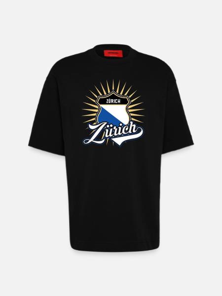 Zurich - Heavyweight T-Shirt - made by SPREAD - SOLID BLACK