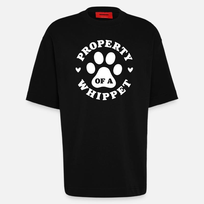 Eigentum eines Whippets - Heavyweight T-Shirt - made by SPREAD  - SOLID BLACK