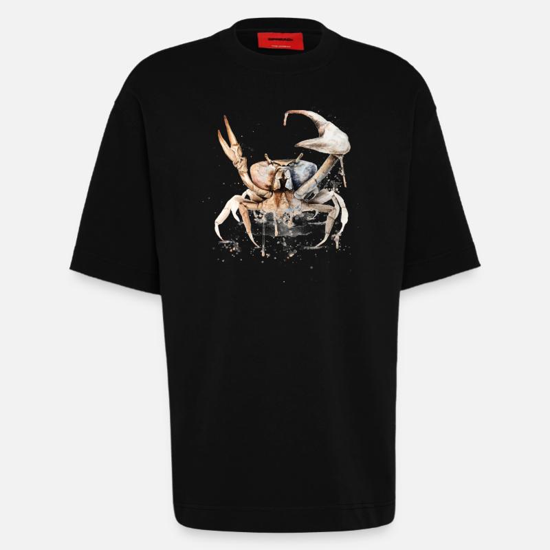 Sternzeichen Krebs - Heavyweight T-Shirt - made by SPREAD - SOLID BLACK