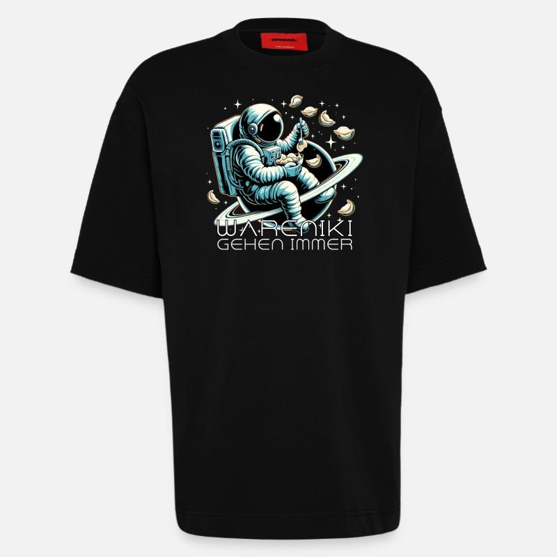 Wareniki Astronaut lecker Geschenk - Heavyweight T-Shirt - made by SPREAD  - SOLID BLACK