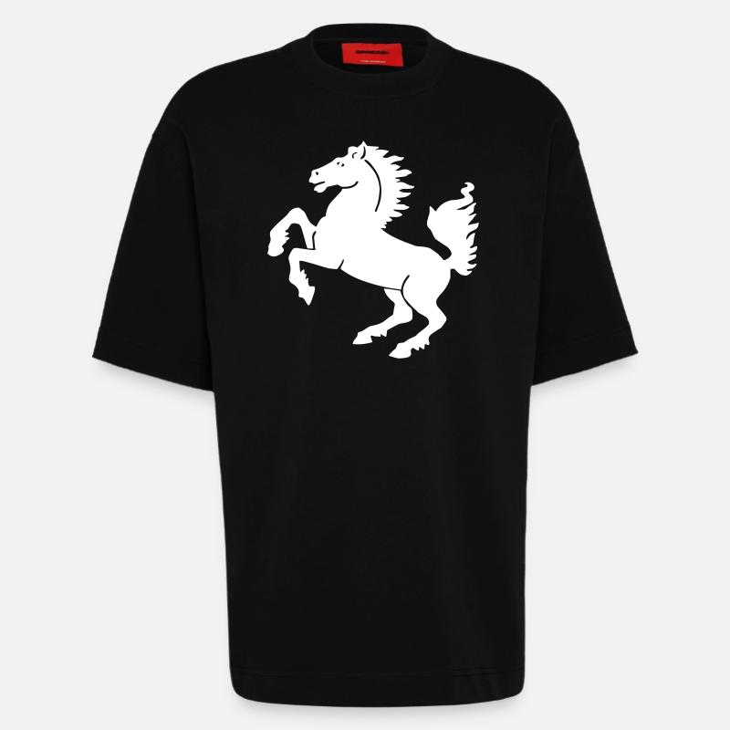 Stuttgart - Stuttgarter Ross - Heavyweight T-Shirt - made by SPREAD  - SOLID BLACK