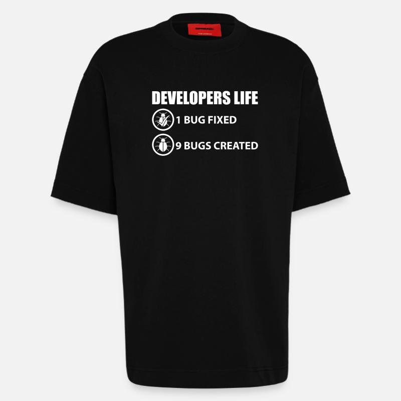 Programmierer Witz - Heavyweight T-Shirt - made by SPREAD  - SOLID BLACK