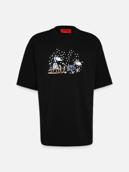 Huskies in the snow - Heavyweight T-Shirt - made by SPREAD - SOLID BLACK