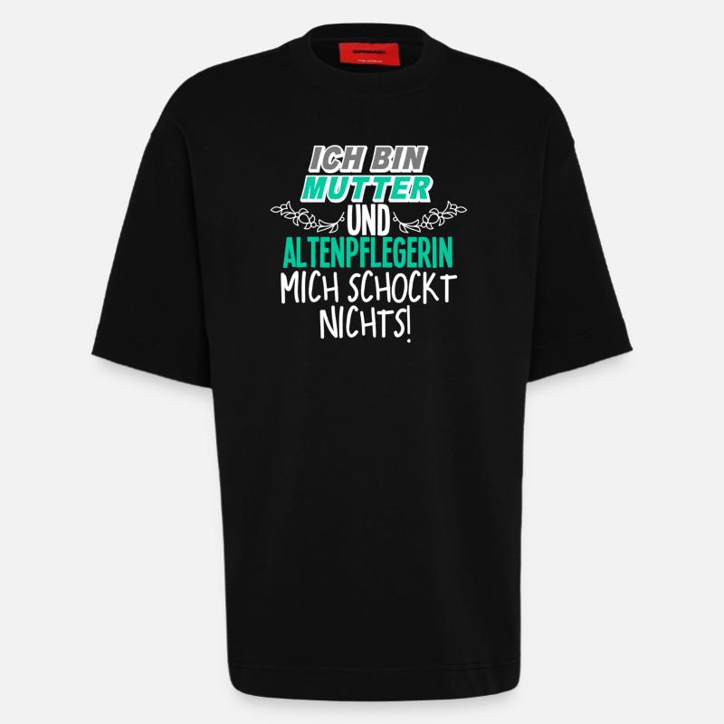 Mutter Altenpflegerin - Heavyweight T-Shirt - made by SPREAD - SOLID BLACK