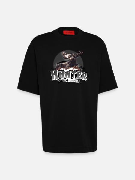 Hunter hunter hunting - Heavyweight T-Shirt - made by SPREAD - SOLID BLACK