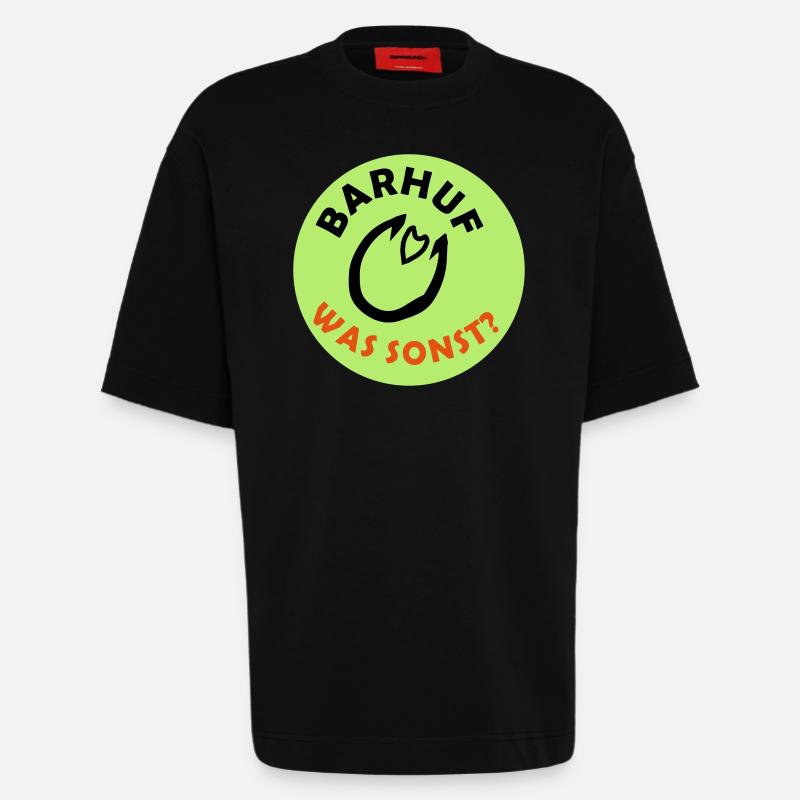 Barhuf Statement Hufe Pferd - Heavyweight T-Shirt - made by SPREAD - SOLID BLACK