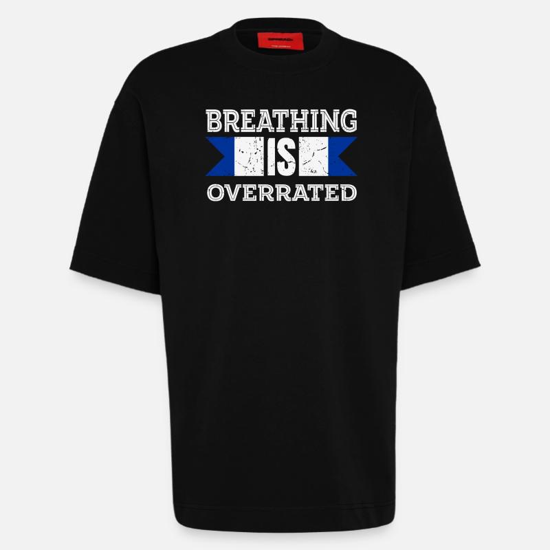 Atmung wird überbewertet - Heavyweight T-Shirt - made by SPREAD - SOLID BLACK