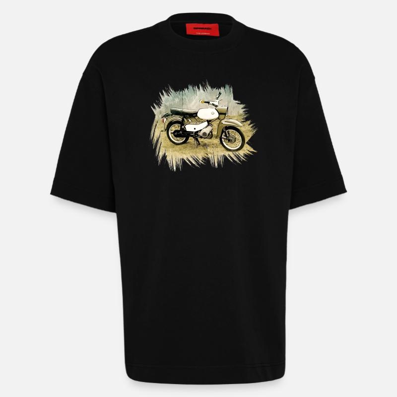 Simson SR 4/4 Hawk - T-shirt bio épais oversize fabriqué en UE - SOLID BLACK