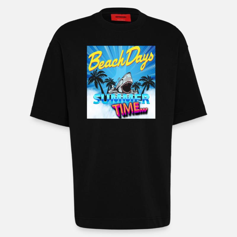 Sommerzeit - Heavyweight T-Shirt - made by SPREAD  - SOLID BLACK