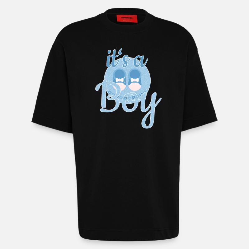 Baby Boy Geschenk - Heavyweight T-Shirt - made by SPREAD  - SOLID BLACK