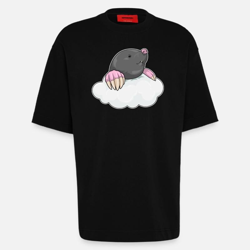 Mole clouds - Heavyweight T-Shirt - made by SPREAD - SOLID BLACK