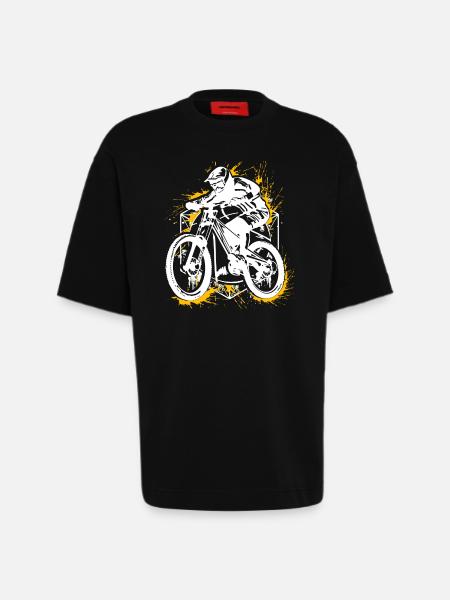 VTT VTT - VTT - VTT - T-shirt bio épais oversize fabriqué en UE - SOLID BLACK