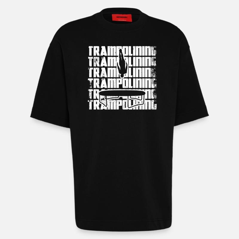 Drôle de pull trampoline - T-shirt bio épais oversize fabriqué en UE - SOLID BLACK