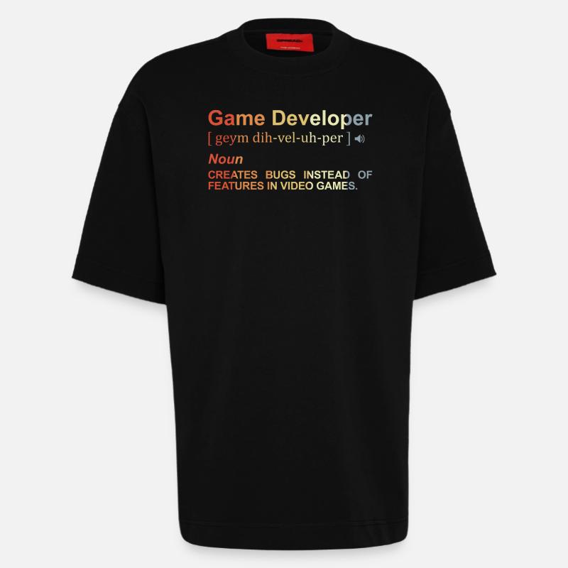 Game Developer Definition - Heavyweight T-Shirt - made by SPREAD  - SOLID BLACK