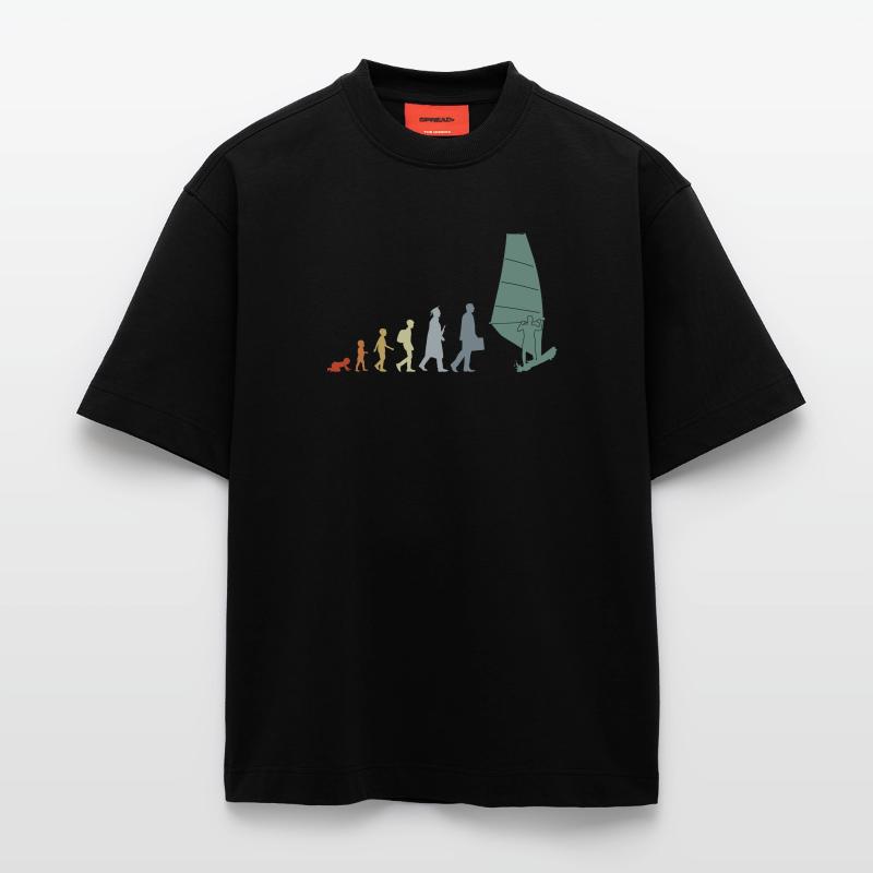 Vintage Windsurfer Evolution Heavyweight T-Shirt - made by SPREAD 