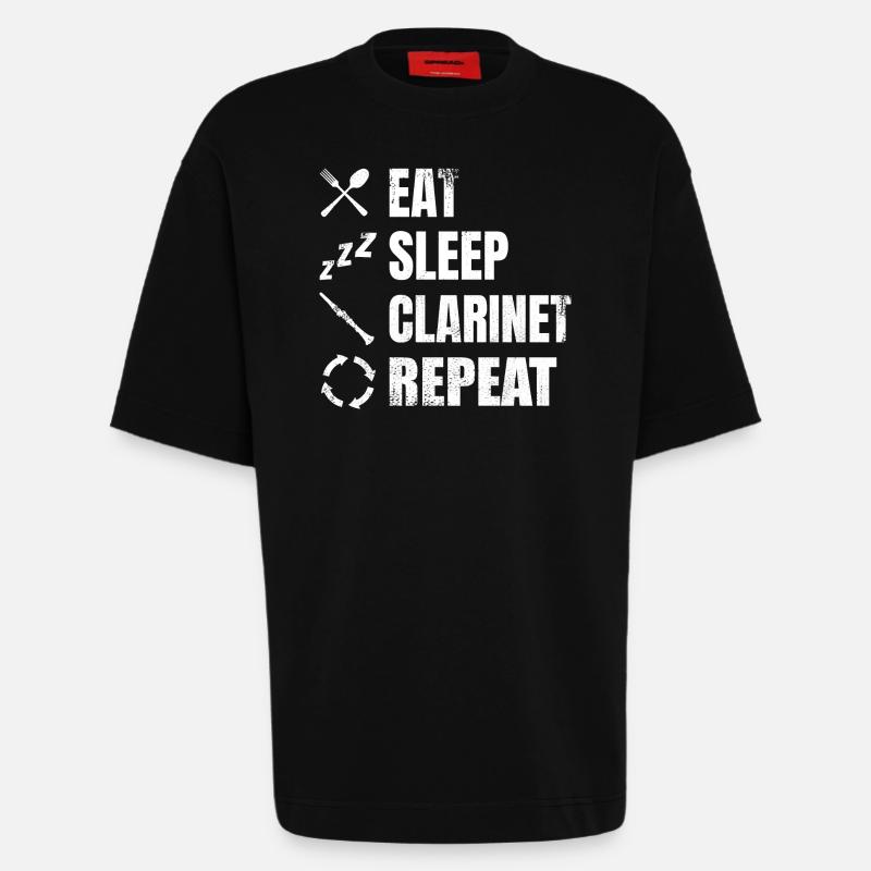 Klarinette Routine - Heavyweight T-Shirt - made by SPREAD  - SOLID BLACK