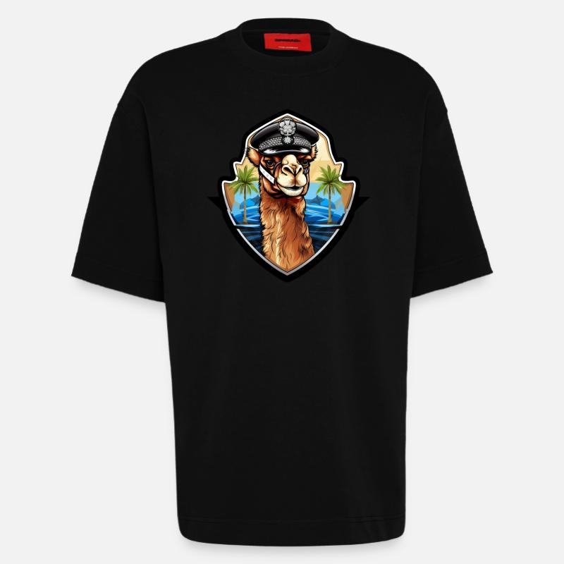 Kamel Polizei - Heavyweight T-Shirt - made by SPREAD  - SOLID BLACK