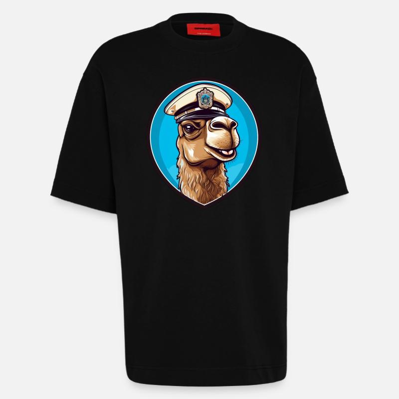 Kamel Polizei - Heavyweight T-Shirt - made by SPREAD  - SOLID BLACK
