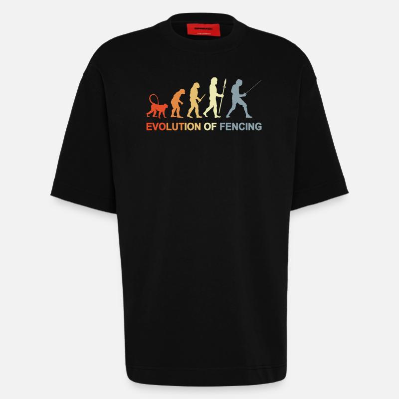 Fechter Evolution - Heavyweight T-Shirt - made by SPREAD  - SOLID BLACK