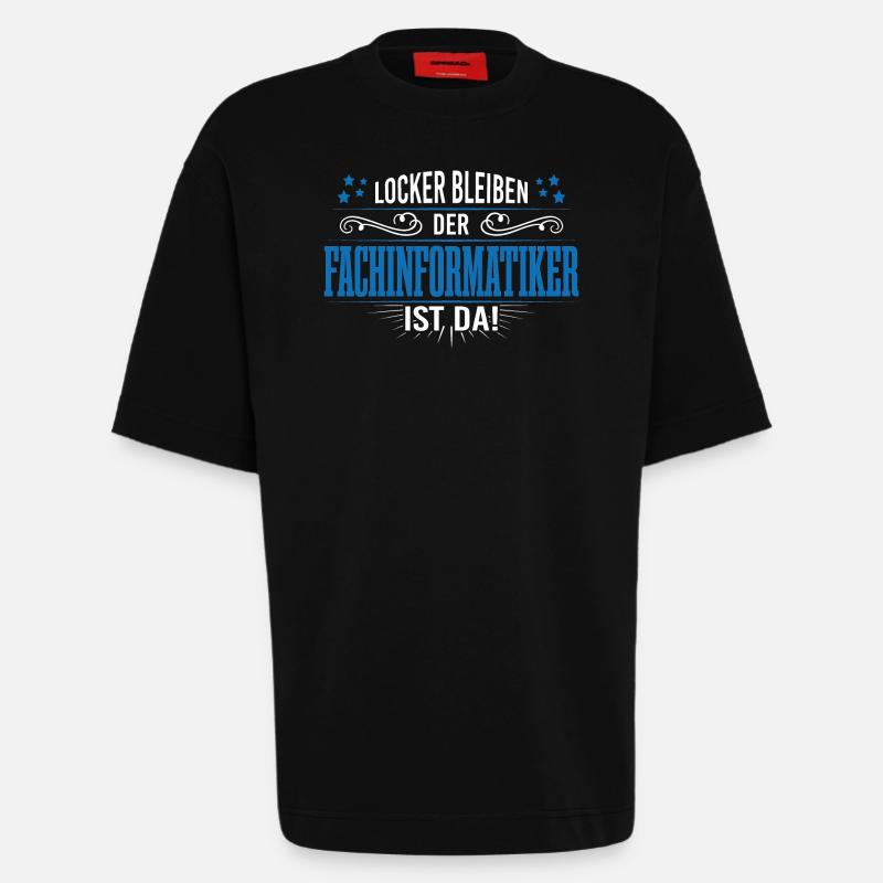Fachinformatiker programmierer support admin - Heavyweight T-Shirt - made by SPREAD  - SOLID BLACK