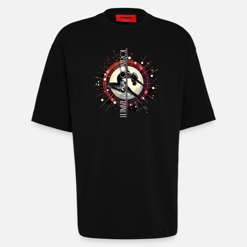 Pole Dance ultimative Körperkontrolle Geschenk - Heavyweight T-Shirt - made by SPREAD  - SOLID BLACK