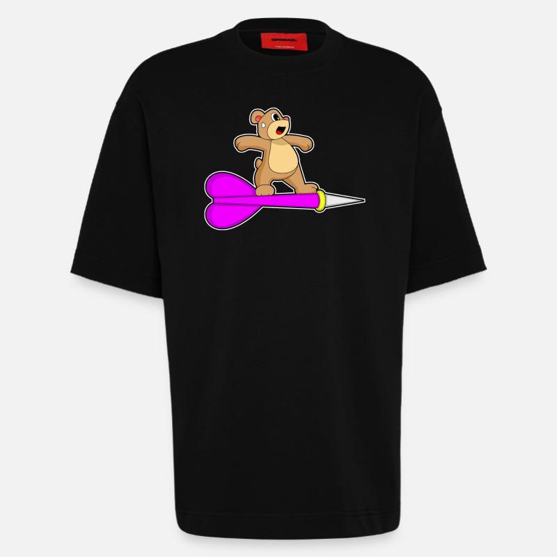 Fléchette d’ours - T-shirt bio épais oversize fabriqué en UE - SOLID BLACK