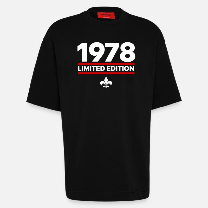 Édition limitée de 1978 - T-shirt bio épais oversize fabriqué en UE - SOLID BLACK