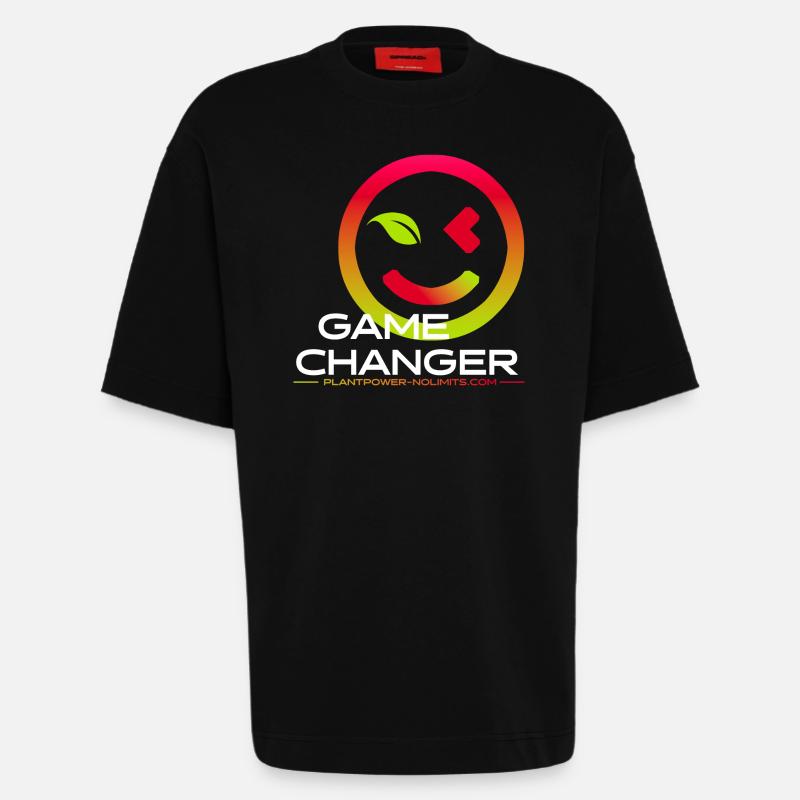 GAME CHANGER | Plant Power - No Limits - Heavyweight T-Shirt - made by SPREAD  - SOLID BLACK