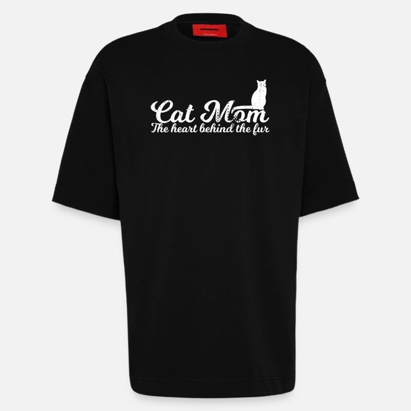 Katzenmutter - Heavyweight T-Shirt - made by SPREAD  - SOLID BLACK