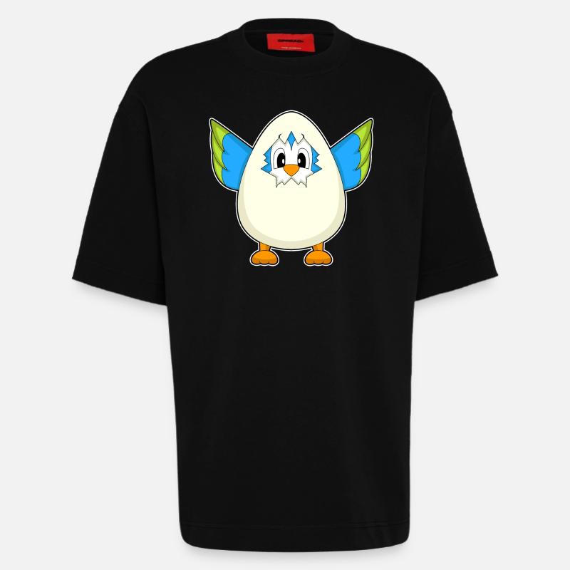 Parrot Egg - Heavyweight T-Shirt - made by SPREAD - SOLID BLACK