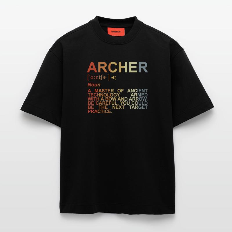 Archer Explication des termes T-shirt bio épais oversize fabriqué en UE