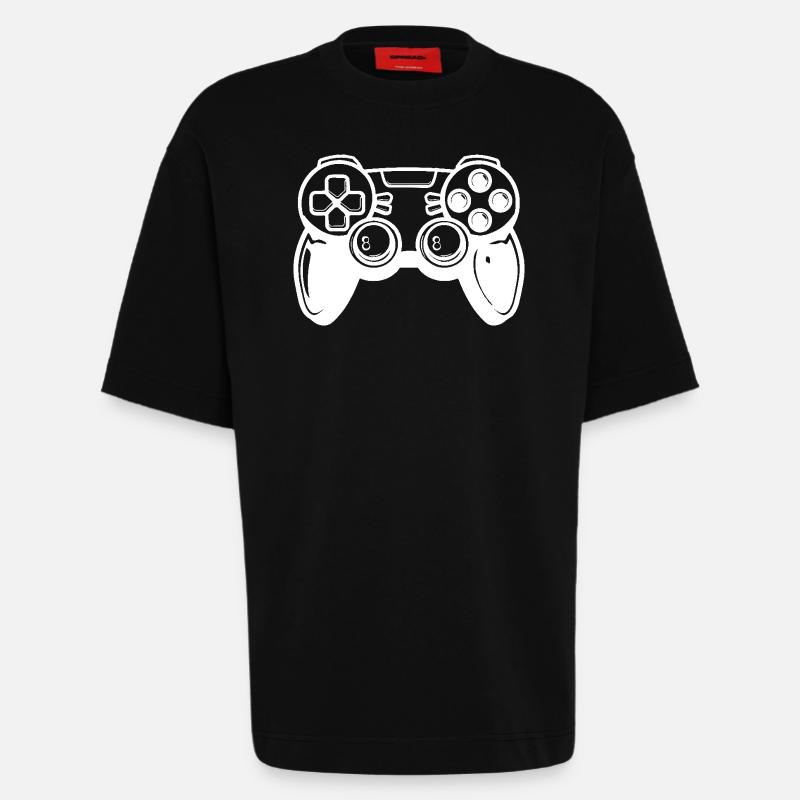 Videogames Controller - Heavyweight T-Shirt - made by SPREAD  - SOLID BLACK
