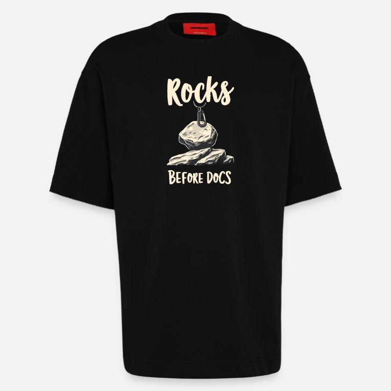 Rocks Before Docs - Heavyweight T-Shirt - made by SPREAD  - SOLID BLACK