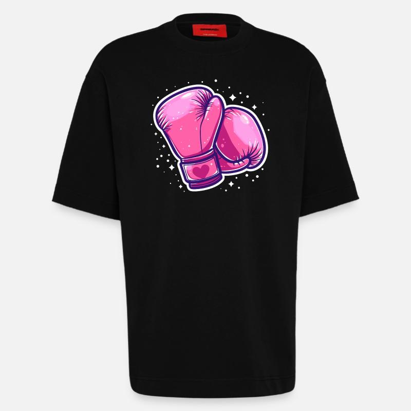 Boxhandschuhe Grafik - Heavyweight T-Shirt - made by SPREAD  - SOLID BLACK