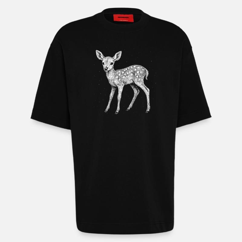 Rehkitz - Heavyweight T-Shirt - made by SPREAD  - SOLID BLACK