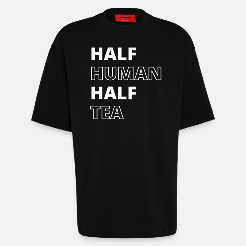 Funny Tea Lover Quote - Heavyweight T-Shirt - made by SPREAD  - SOLID BLACK