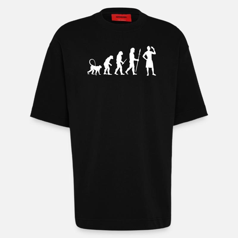 Eiscreme Evolution - Heavyweight T-Shirt - made by SPREAD  - SOLID BLACK